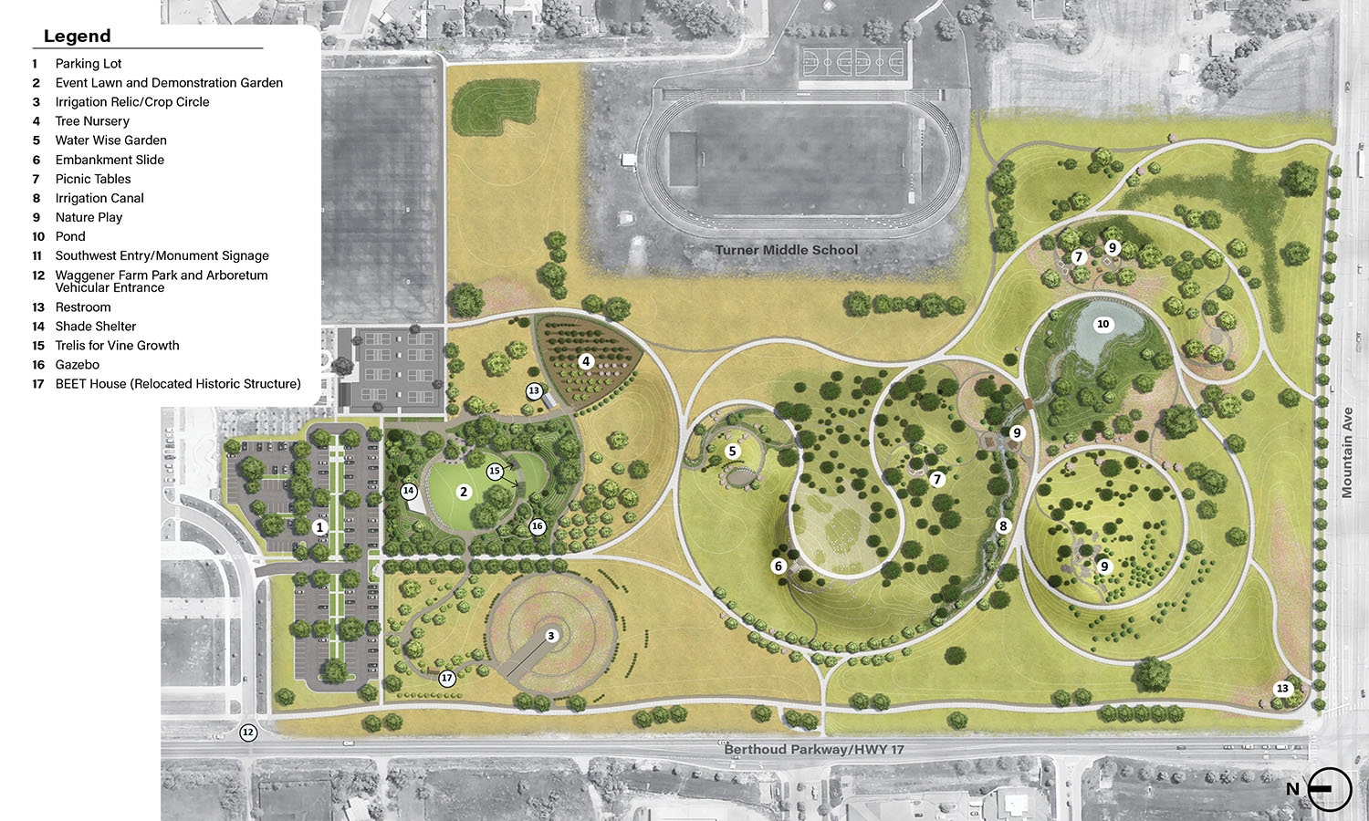Berthoud Arboretum site plan