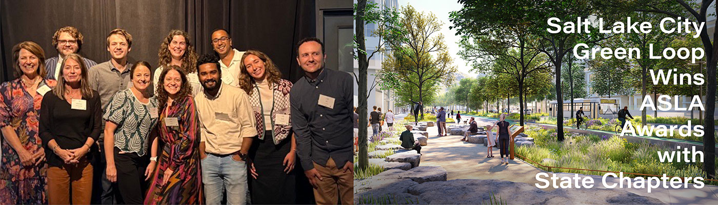 Wenk staff accept award at ASLA Colorado event.